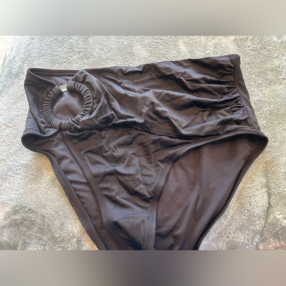 High-Waist Ring-Detail Women's Swim Bottom